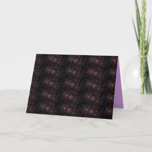 purple fractal greeting card