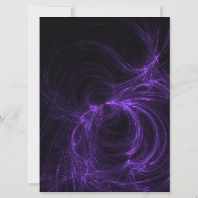 purple fractal invitation (Front)