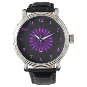 Purple Fractal Mandala (42)  eWatch Wristwatch