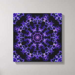 Purple Fractal Mandala Canvas Print