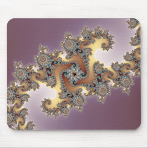 Purple - Fractal Mouse Mat