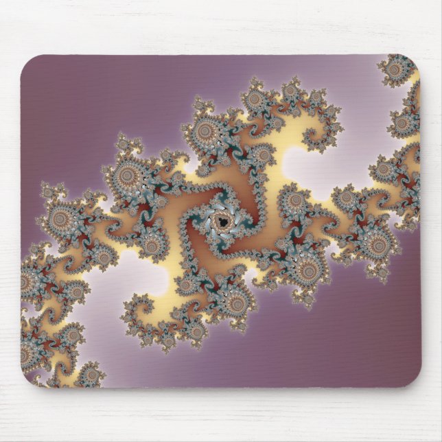 Purple - Fractal Mouse Mat (Front)