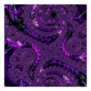 Purple Fractal Poster