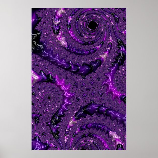 Purple Fractal Poster (Front)
