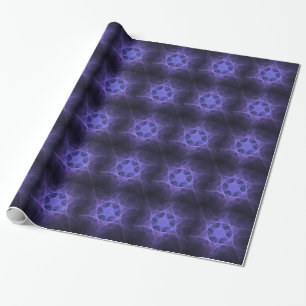 Purple Fractal Star Of David Wrapping Paper