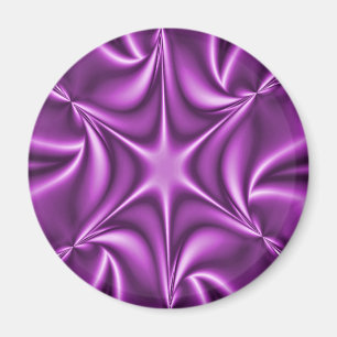 Purple Fractal Starflower Magnet
