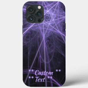 Purple Fractal w/ Custom Text iPhone 13 Pro Max Case