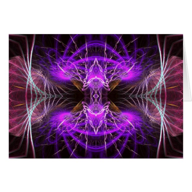 Purple Fractal Widow Card (Front Horizontal)