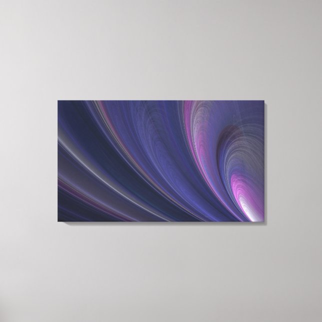 Purple Fractal Wrapped Canvas Print (Front)