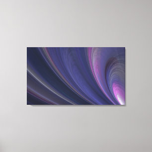 Purple Fractal Wrapped Canvas Print