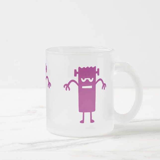Purple Frankenstein Halloween Clip Art Coffee Mug (Right)