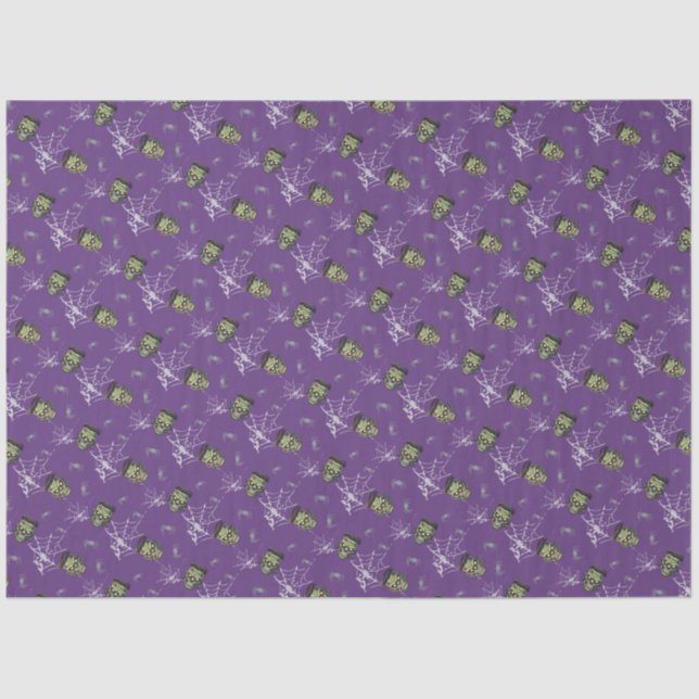 💜 Purple Frankenstein Tissue Paper 💀🎃 (Front)