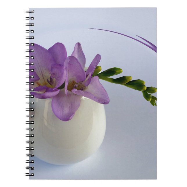 purple freesia buds notebook (Front)