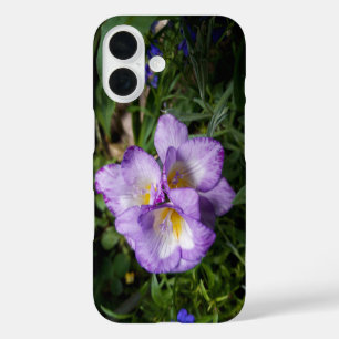 Purple Freesia Flowers iPhone 16 Case