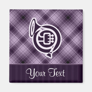 Purple French Horn Magnet
