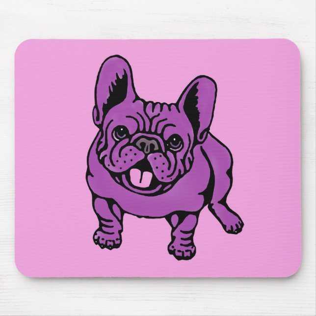 Purple Frenchie Mouse Mat (Front)