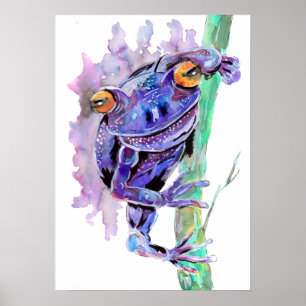 Purple Frog Poster