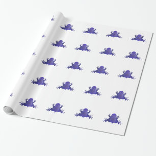 Purple Frog Wrapping Paper