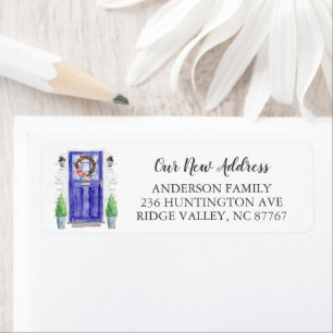 Purple Front Door New Address Label