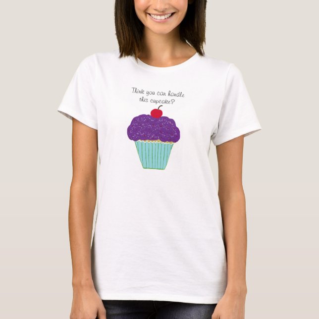 Purple Frosting Cupcake with Attitude Women' Shirt (Front)
