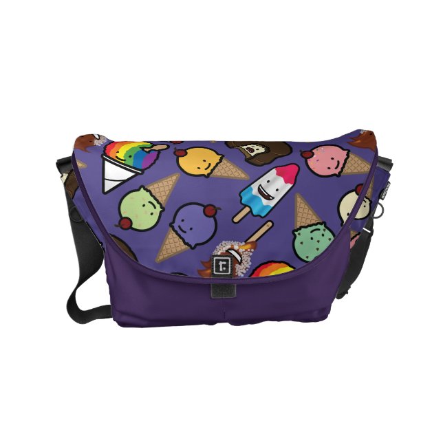 Purple Frosty Treat Messenger Bag (Front)
