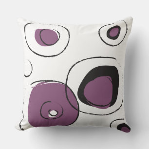 Purple FUNKY DOTS DESIGN Retro Throw Pillow