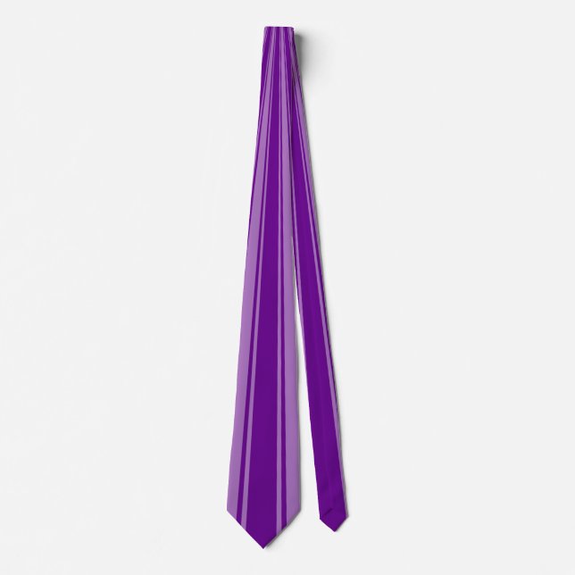 Purple Funky Stripe Pattern Tie (Front)