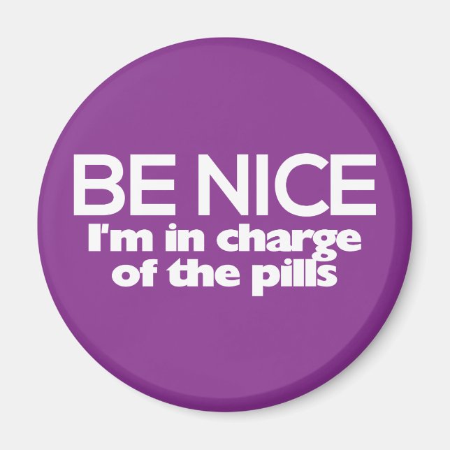 Purple Funny Nurse Magnet (Front)