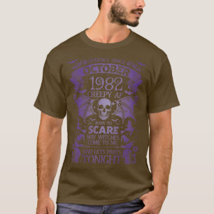 Purple Funny Spooky Since October 1982 Halloween B T-Shirt