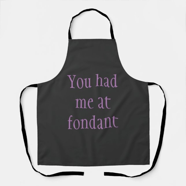 Purple Funny You Had Me At Fondan Women’s Apron (Front)
