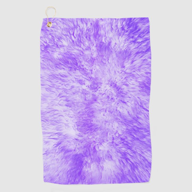 Purple Fur Frenzy Golf Towel (Front)