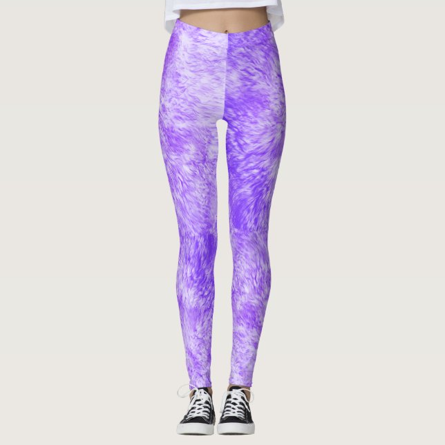 Purple Fur Frenzy Leggings (Front)