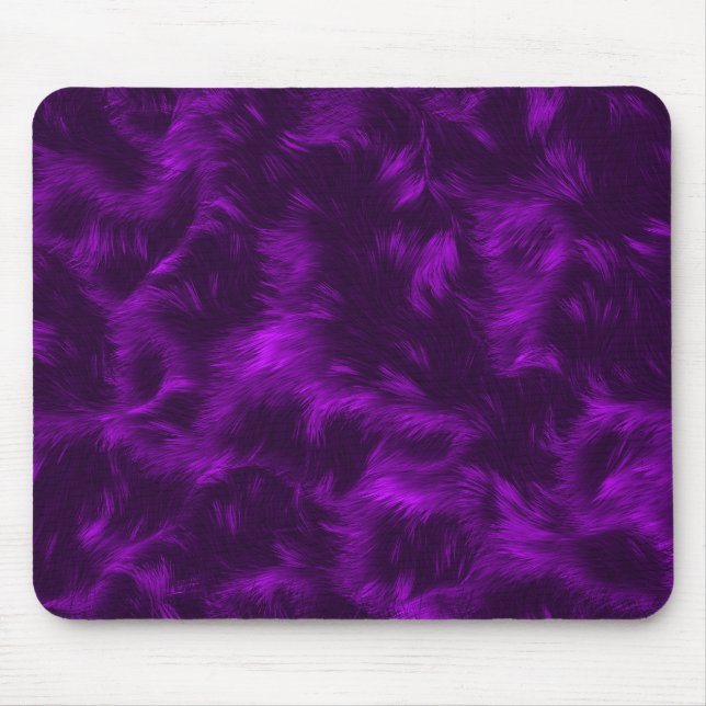 Purple Fur Pattern Mouse Mat (Front)