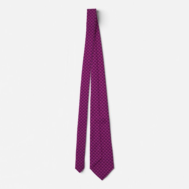 Purple Fushia Carbon Fibre Print Tie (Back)