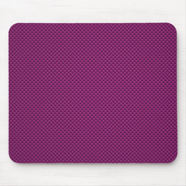 Purple Fushia Carbon Fibre Style Print Mouse Mat (Front)
