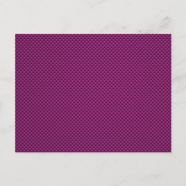 Purple Fushia Carbon Fibre Style Print Postcard (Front)