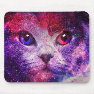 Purple Galaxy Cat Mouse Mat