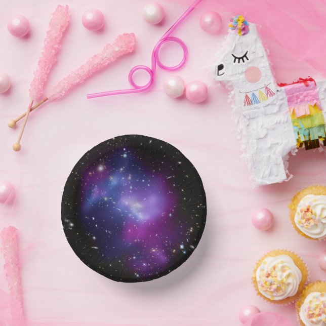 Purple Galaxy Celestial Paper Plates (Party)