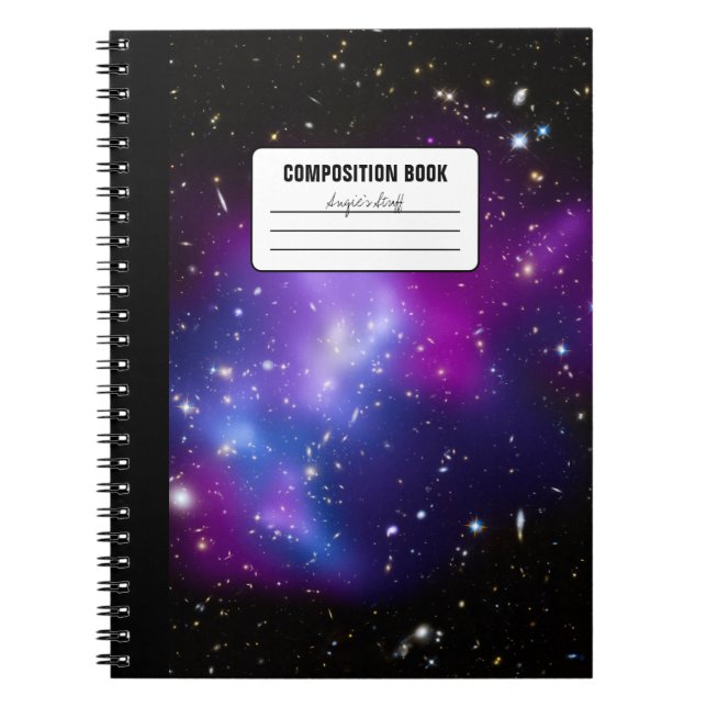 Purple Galaxy Celestial Photo Composition Notebook (Front)