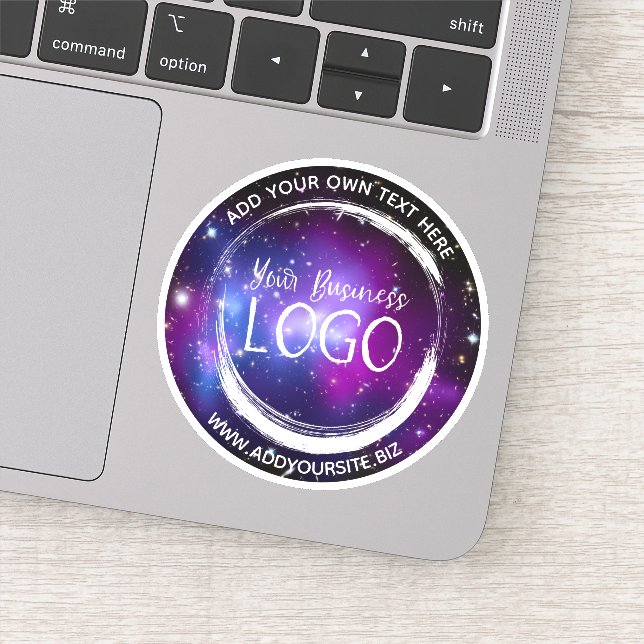 Purple Galaxy Cluster Business Logo Circle (Detail)
