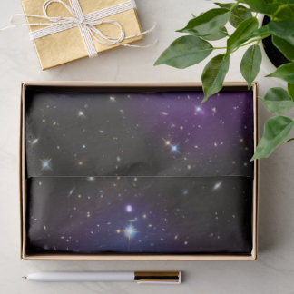 Purple Galaxy Cluster Celestial Photo Tissue Paper