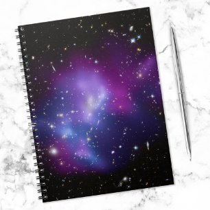 Purple Galaxy Cluster Celestial Space Photo Notebook