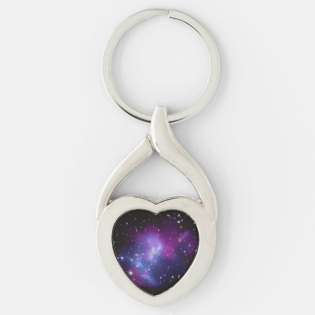 Purple Galaxy Cluster Key Ring (Front)