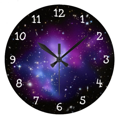 Image of Purple Galaxy Cluster Large Clock