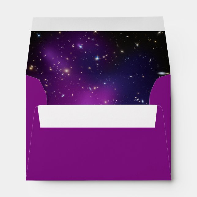 Purple Galaxy Cluster Wedding Envelopes (Back (Bottom))