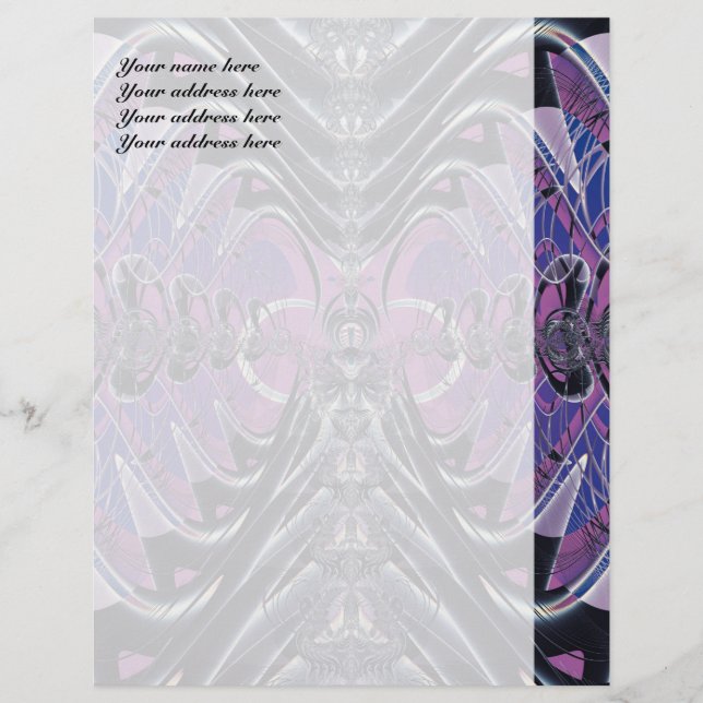 Purple Galaxy Customized Letterhead (Front)