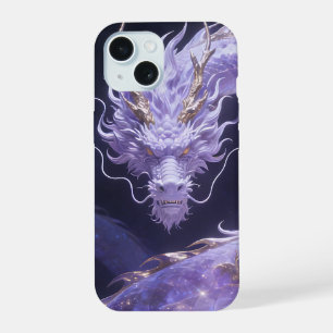 Purple Galaxy Dragon Mystical Cosmic Dragon Fant iPhone 15 Case