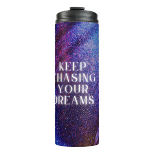 Purple Galaxy Motivational Thermal Tumbler