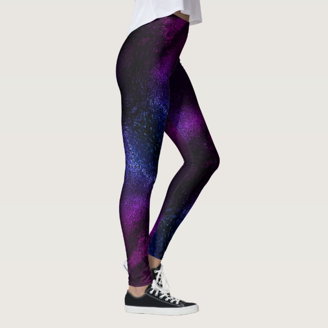 Purple Galaxy Ombre leggings Waveline brand (Right)