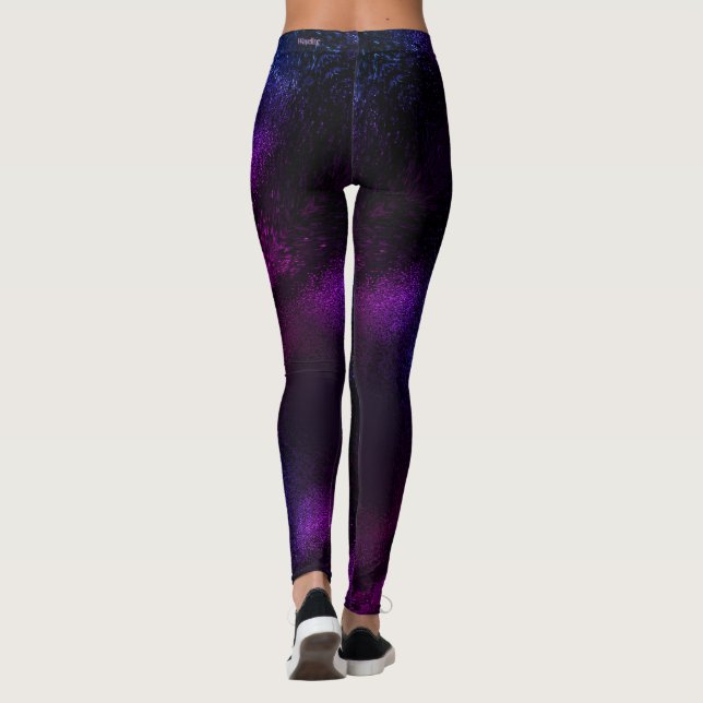 Purple Galaxy Ombre leggings Waveline brand (Back)